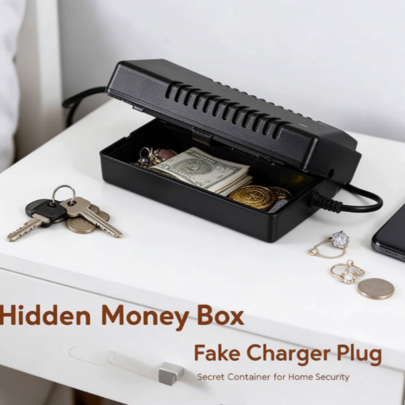 Home Security Items - صندوق نقود مخفي، قابس شاحن وهمي،
