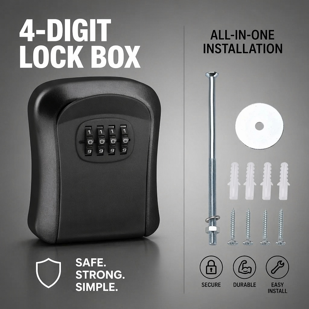 صندوق تخزين مفاتيح مقاوم للماء - مراجعة Home Security Box وسعره